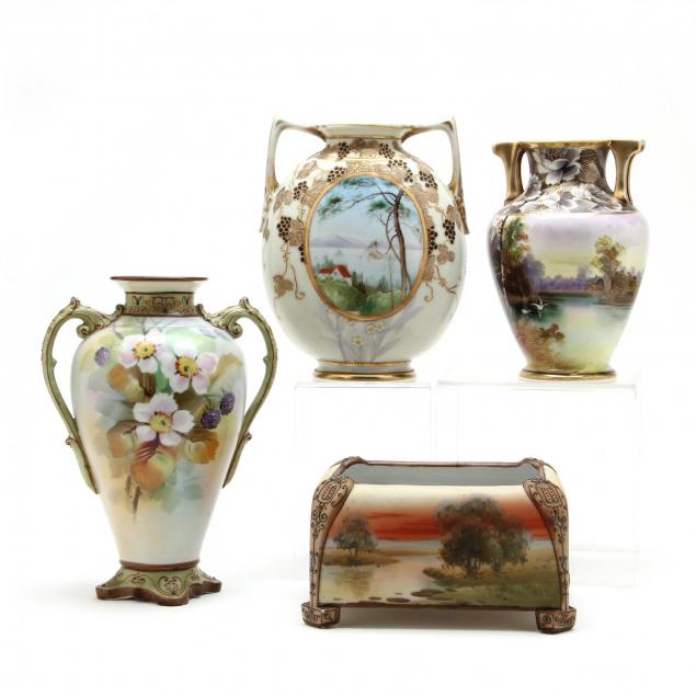 four-pieces-of-vintage-nippon-porcelain