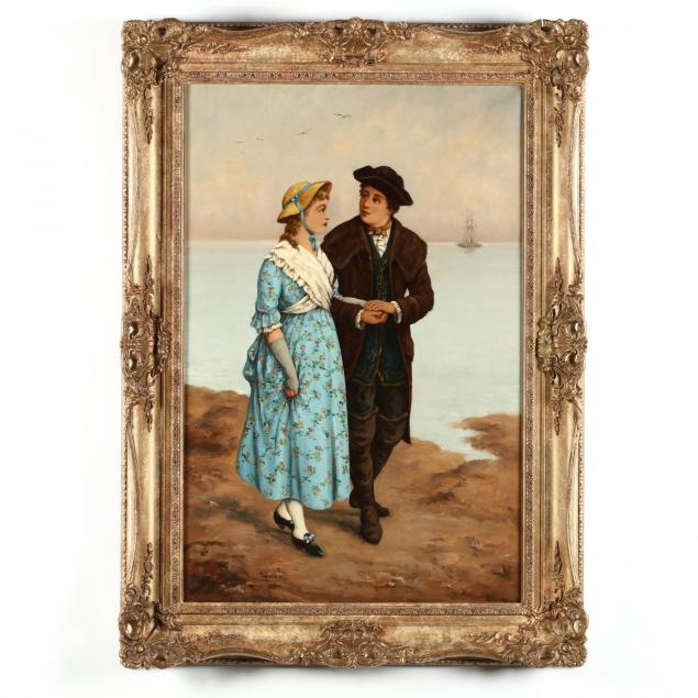 victorian-genre-painting-of-two-lovers