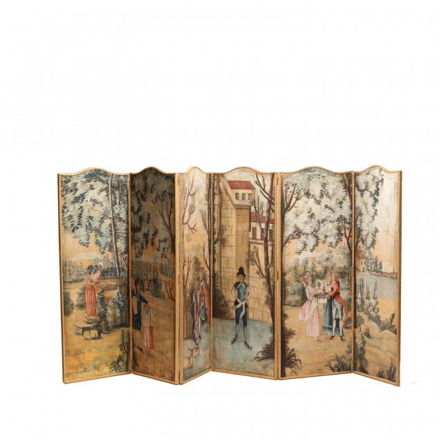 antique-french-scenic-six-panel-painted-floor-screen-room-divider