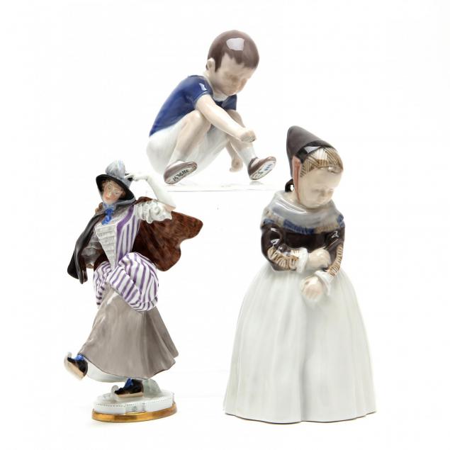 three-danish-porcelain-figures