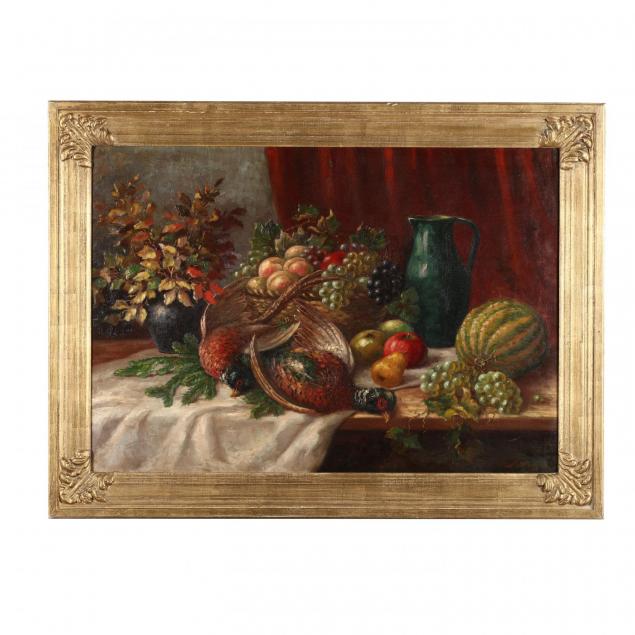 large-antique-still-life-painting-with-pheasants
