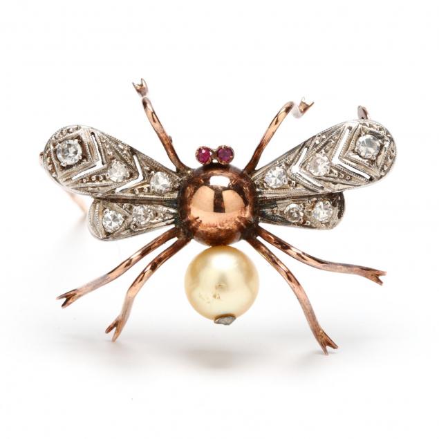 vintage-gold-and-jeweled-insect-brooch