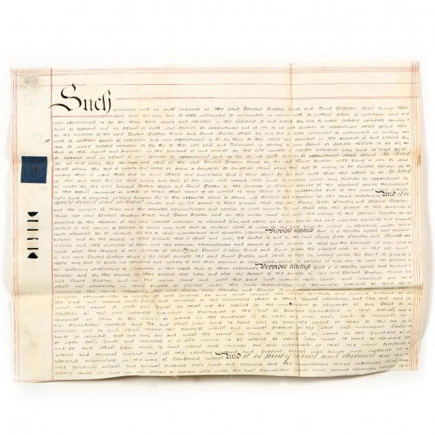 19th-century-english-manuscript-indenture-on-vellum