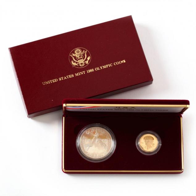 1988-olympic-proof-gold-and-silver-coin-set