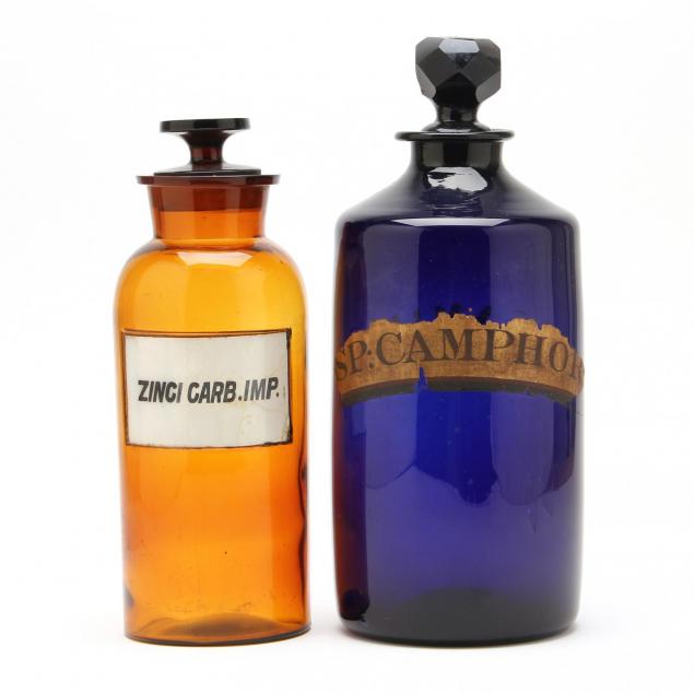 two-large-apothecary-pharmacy-bottles