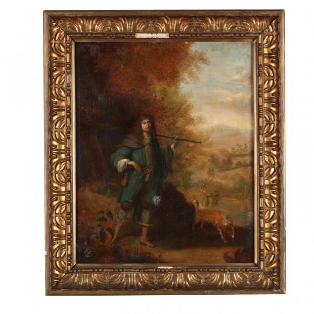 an-18th-century-sporting-portrait-of-a-gentleman-with-his-spaniel