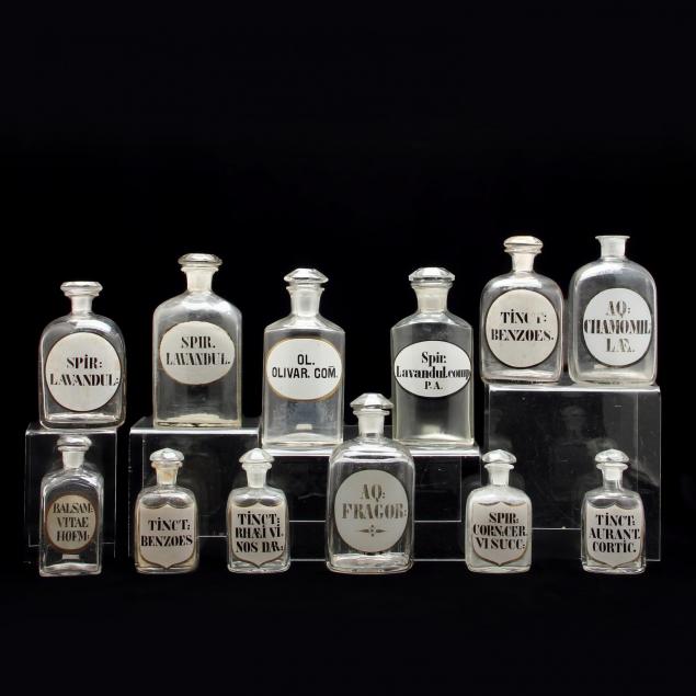 group-of-twelve-similar-apothecary-bottles