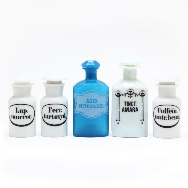 five-milk-glass-apothecary-bottles