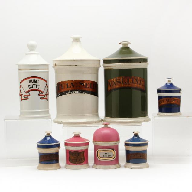 eight-porcelain-lidded-porcelain-drug-jars