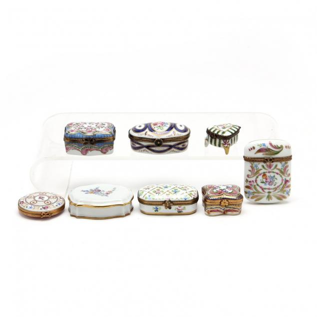 group-of-eight-limoges-porcelain-trinket-boxes