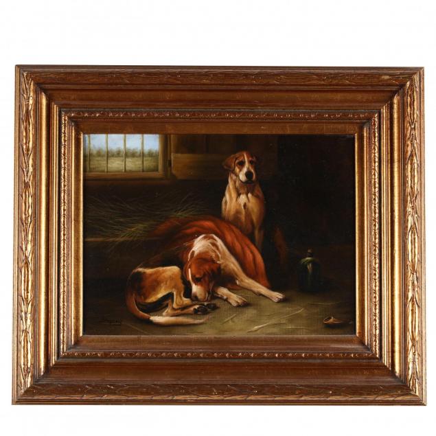 english-school-painting-of-two-hounds