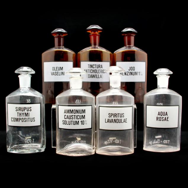 set-of-seven-apothecary-bottles