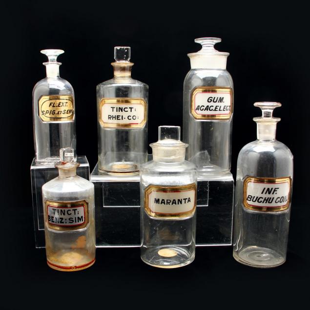 group-of-six-signed-apothecary-bottles