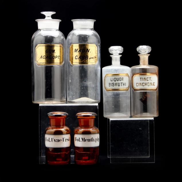 three-pair-of-apothecary-bottles