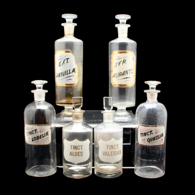 three-pair-of-apothecary-bottles