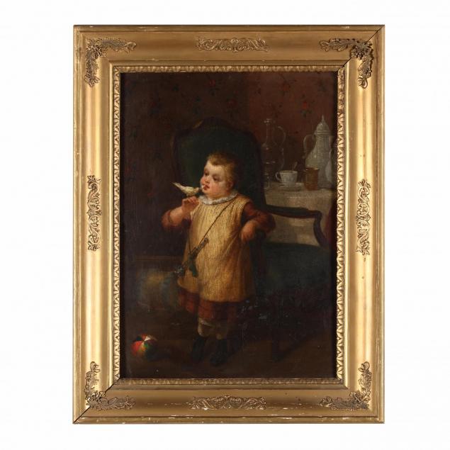 german-school-genre-painting-of-a-young-boy-with-bird-toys