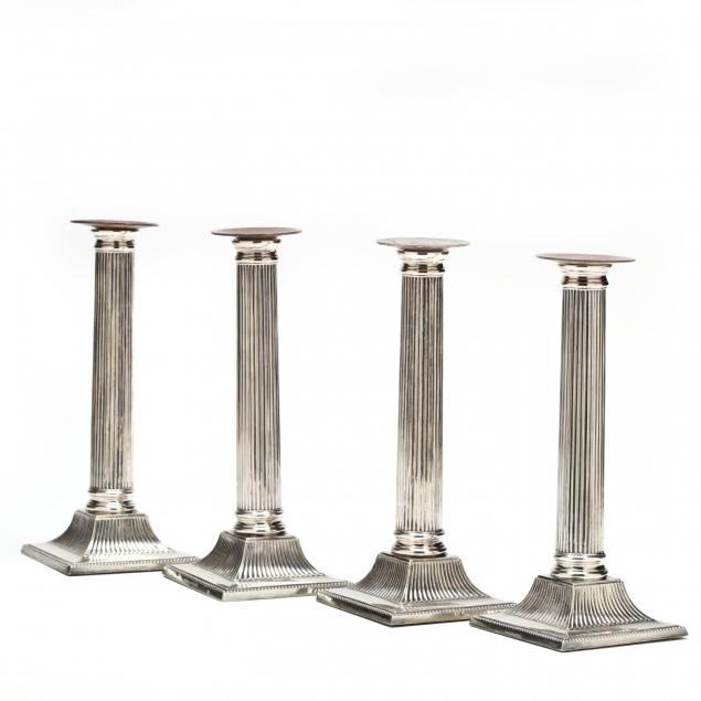set-of-four-neoclassical-style-silverplate-candlesticks
