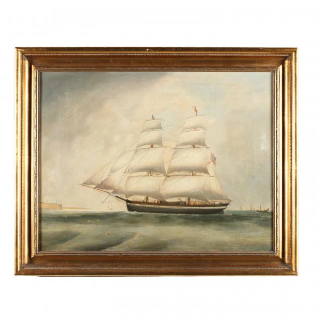antique-painting-of-an-american-clipper-ship