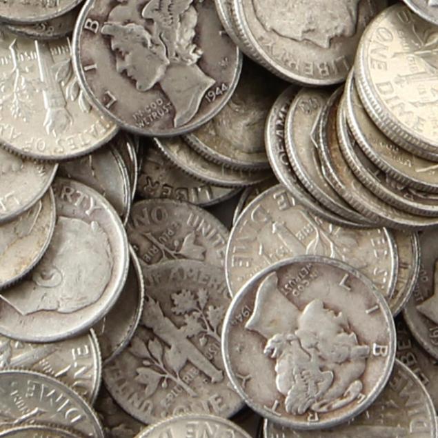 1-000-circulated-pre-1965-90-silver-dimes