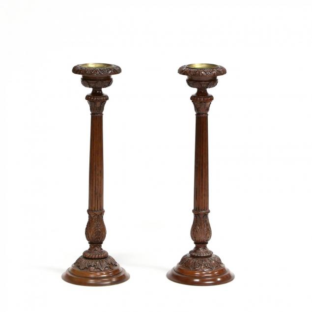 maitland-smith-pair-of-classical-carved-pricket-sticks