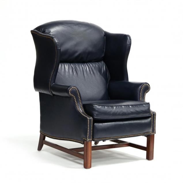 barcalounger-chippendale-style-leather-recliner