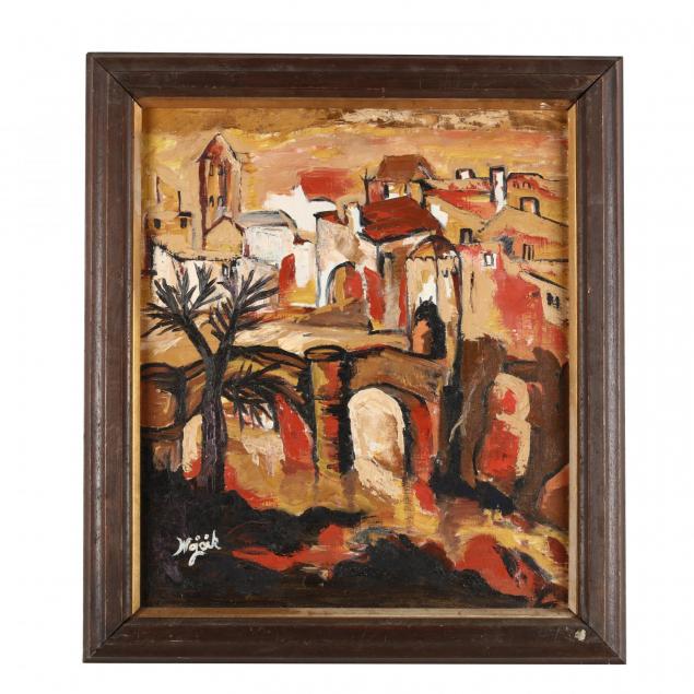 wojcik-polish-mid-20th-century-village-scene