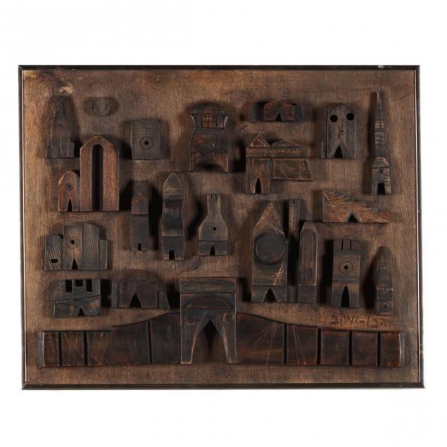 atomic-age-carved-wood-collage-panel