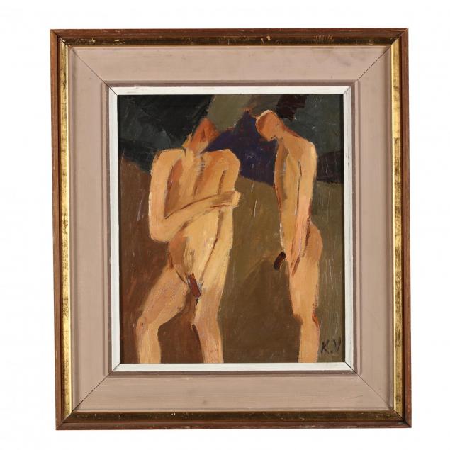 mid-century-painting-of-two-male-nudes