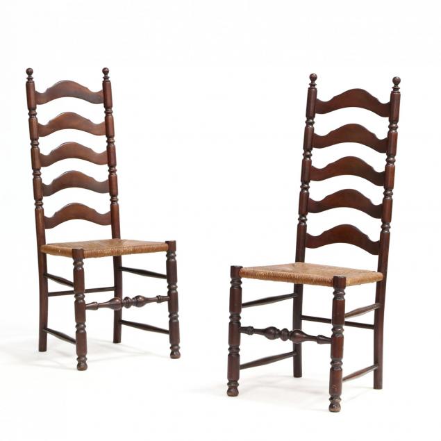 pair-of-ladder-back-side-chairs