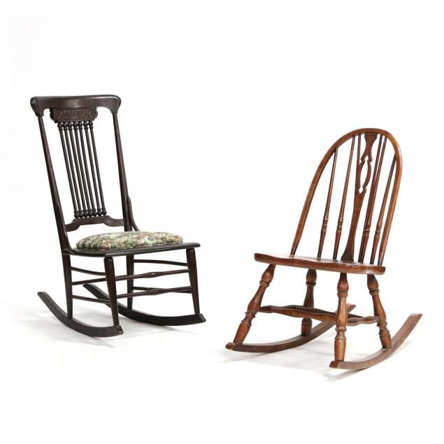 two-vintage-rocking-chairs