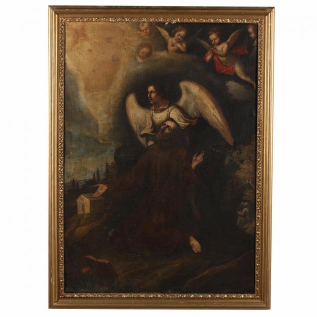 spanish-colonial-school-i-saint-francis-receiving-the-stigmata-with-angels-i