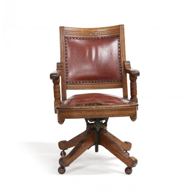 victorian-oak-desk-chair