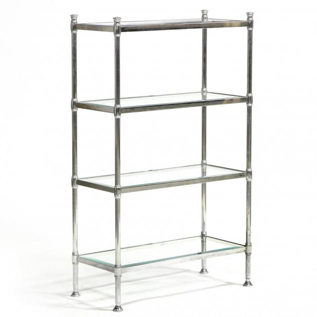 contemporary-chrome-and-glass-shelf