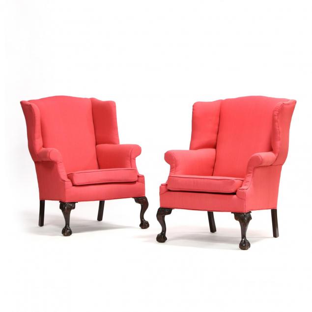 pair-of-chippendale-style-wing-back-chairs