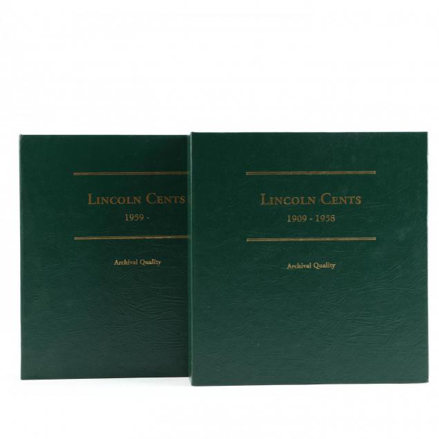 two-littleton-lincoln-cent-albums-with-partial-sets