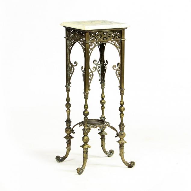 elegant-victorian-brass-marble-top-tall-side-stand