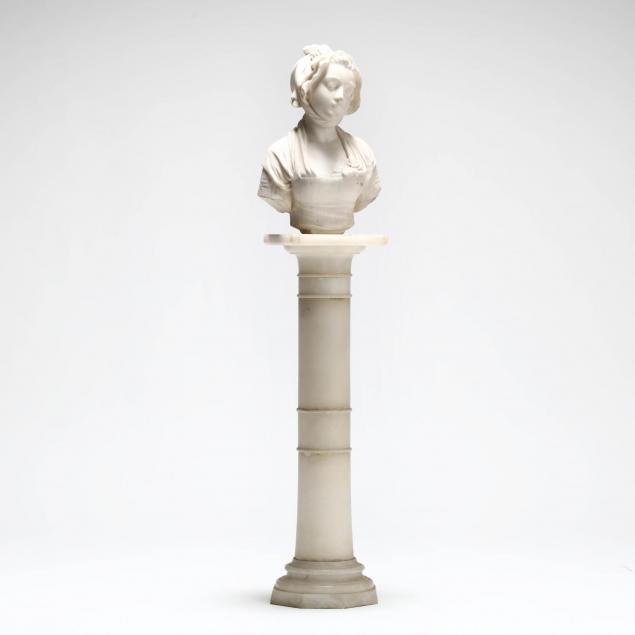 antique-carved-marble-bust-of-a-beauty-on-pedestal