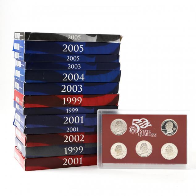 thirteen-1999-2005-proof-sets-some-silver-sets