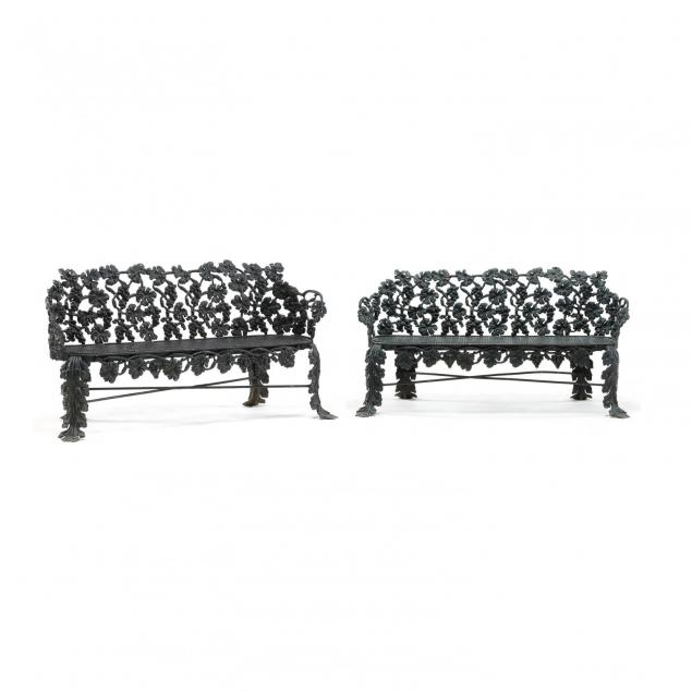 pair-of-american-victorian-cast-iron-garden-benches