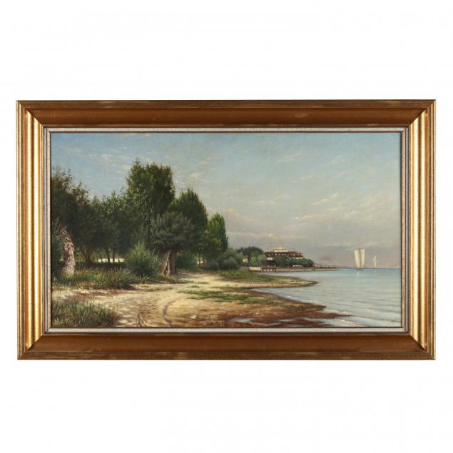 antique-painting-of-a-lake-side-grand-hotel