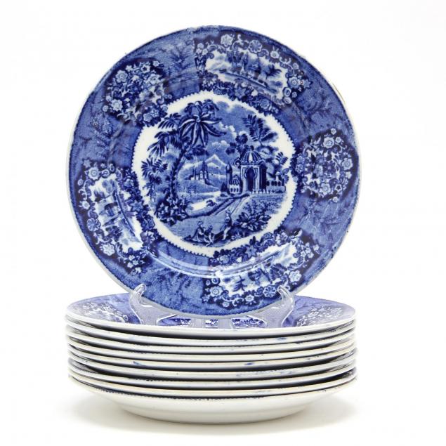 set-of-ten-english-orientalist-motif-plates