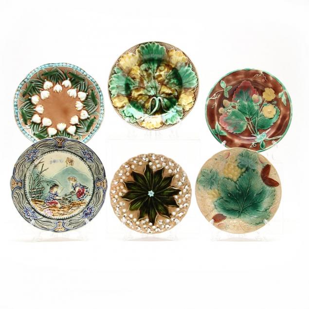 six-majolica-plates