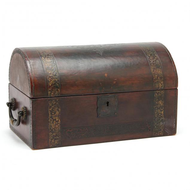 vintage-tooled-leather-domed-jewelry-casket