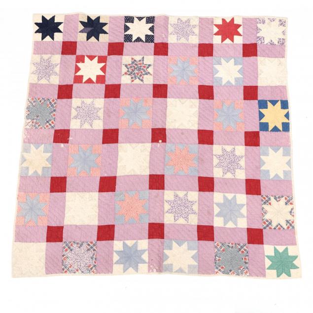 vintage-star-pattern-applique-quilt