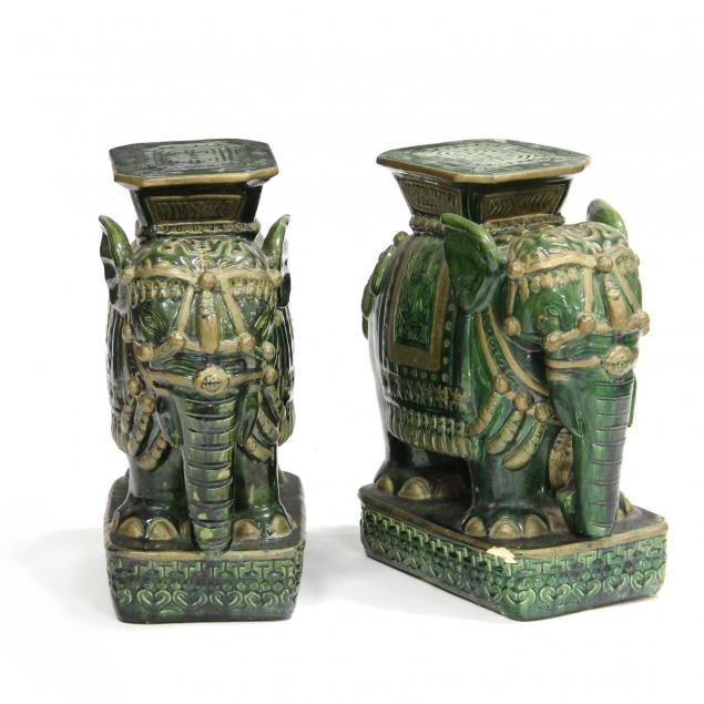 pair-of-glaze-decorated-elephant-form-garden-stools