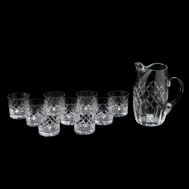 tudor-cut-crystal-pitcher-and-old-fashion-glasses