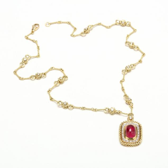 18kt-tourmaline-and-diamond-pendant-by-cassis-with-18kt-diamond-station-necklace