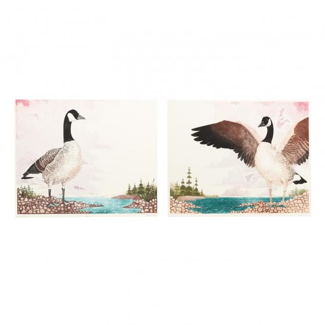 dan-mitra-american-20th-century-pair-of-goose-etchings