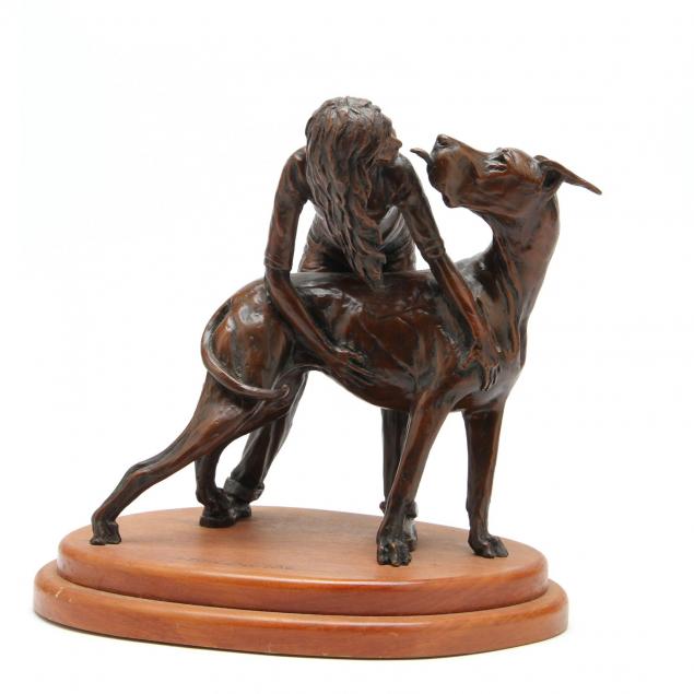 louise-peterson-co-20th-century-lean-on-me-bronze-scultpure