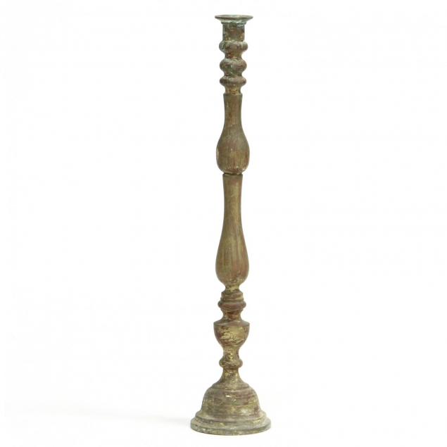 antiqued-tall-brass-candlestick